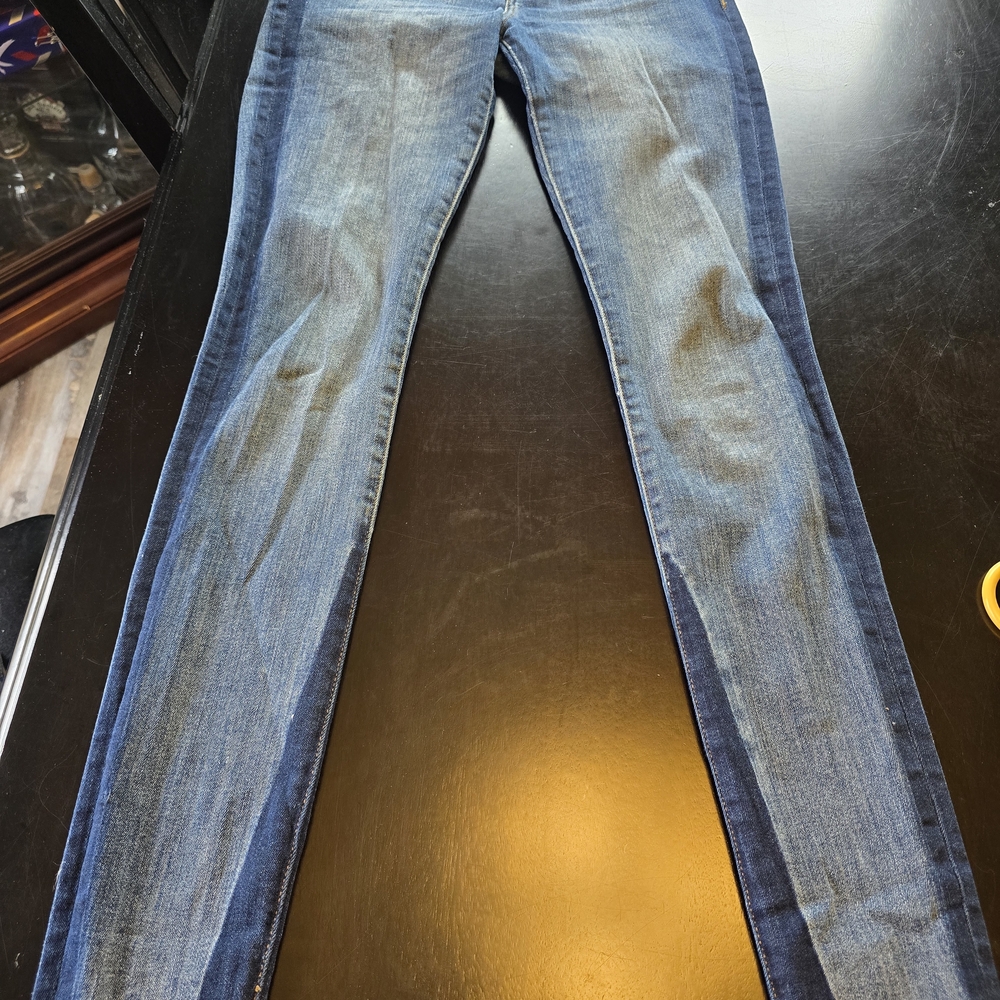 DL1961 Florence Mid Rise Instasculpt Skinny Jeans Blue Button Zip 5-Pocket (S27)